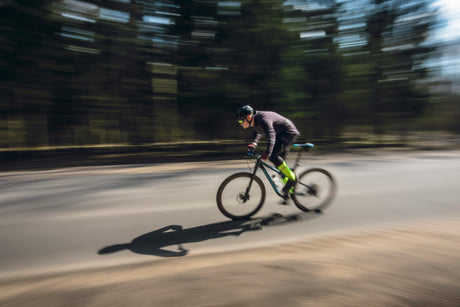 A man cycling