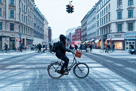 a girl cycling open area