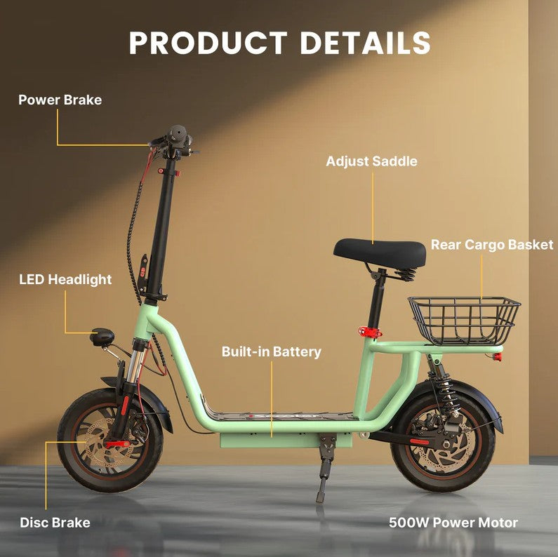 iscooter i12 500w electric scooter