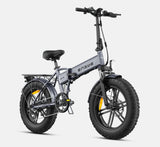 Side view of Zingy’s Engwe EP-2 Pro Boost Electric Bike grey version.
