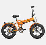 Zingy’s orange Engwe EP-2 Pro Boost Electric Bike.