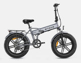 Side view of Zingy’s Engwe EP-2 Pro Boost Electric Bike grey version.