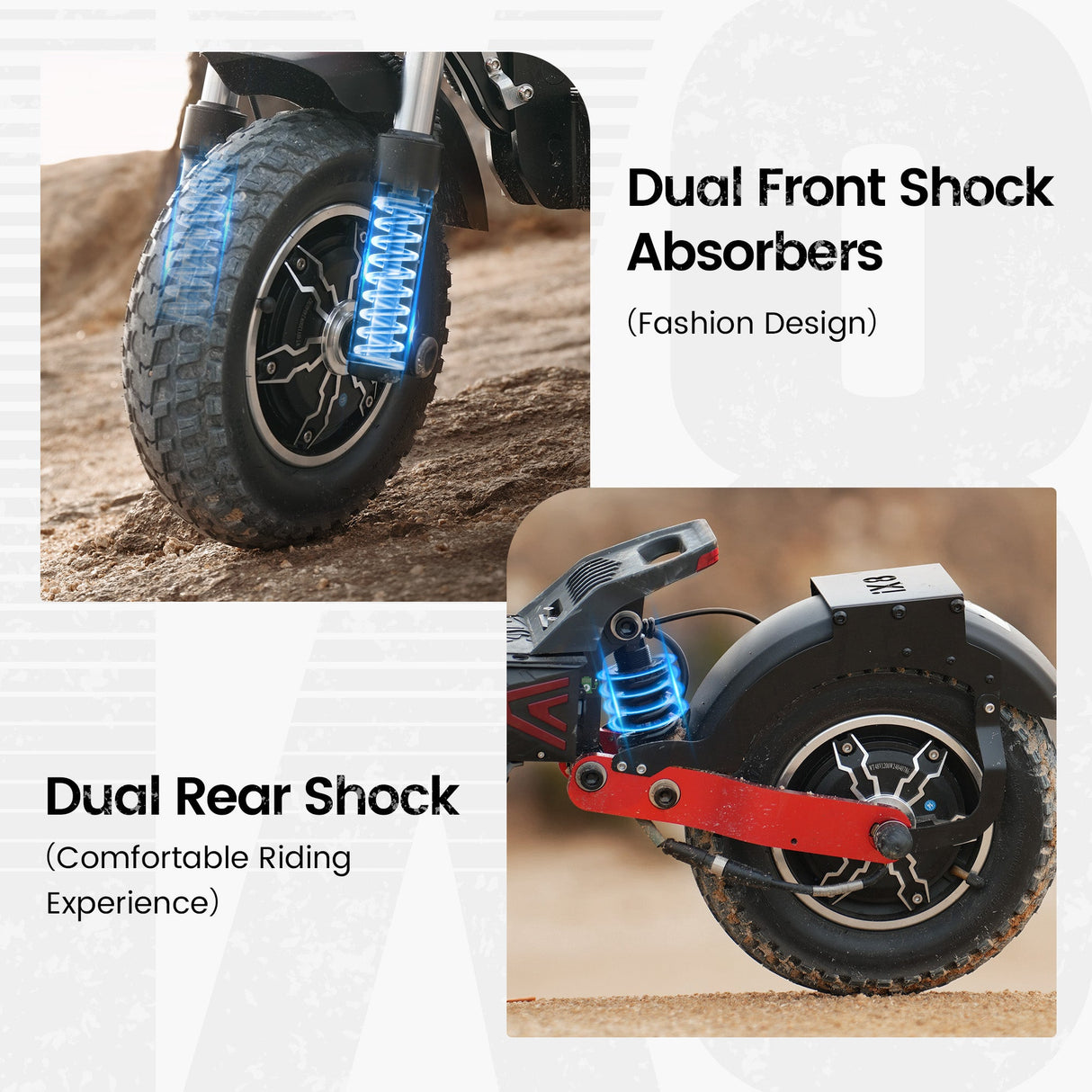 iScooter iX8  1200W*2 Off-Road E-Scooter 60KM/H