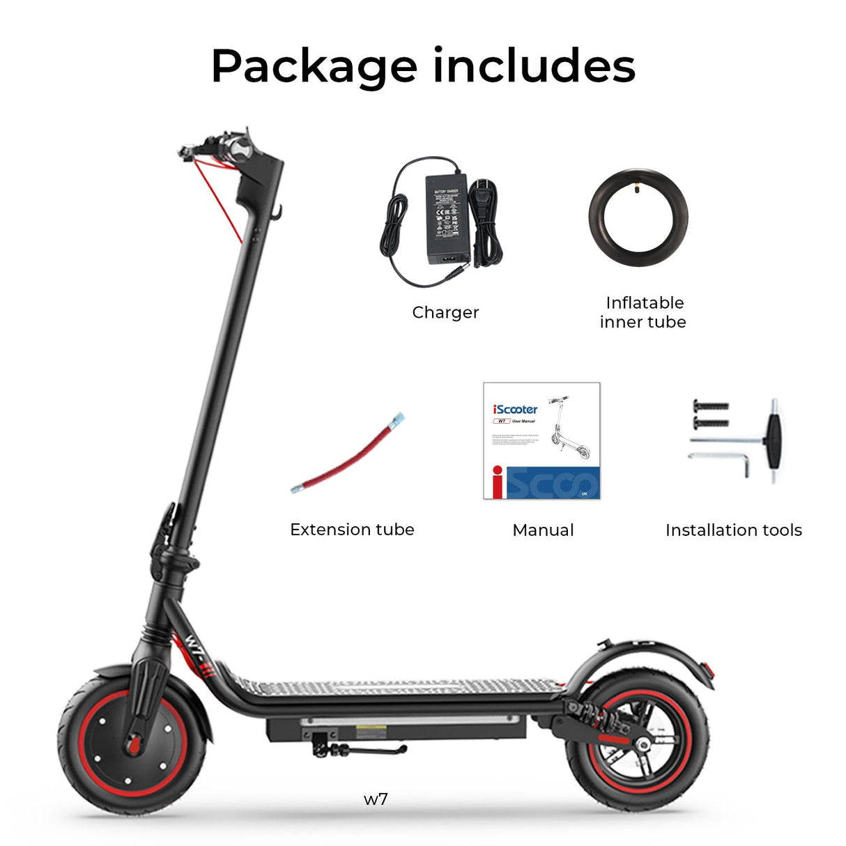 iScooter w7 Urban Commuting E-Scooter 27-37km