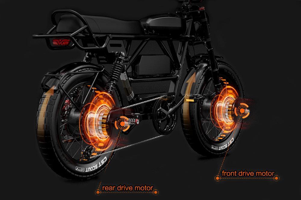 LANKELEISI X-Black Knight Dual Motor Electric Bike