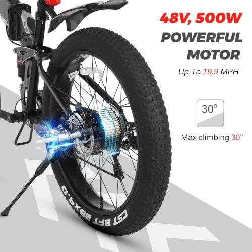 KAISDA K3 Fat-Tire Off-Road Folding Electric Mountain Bicycle