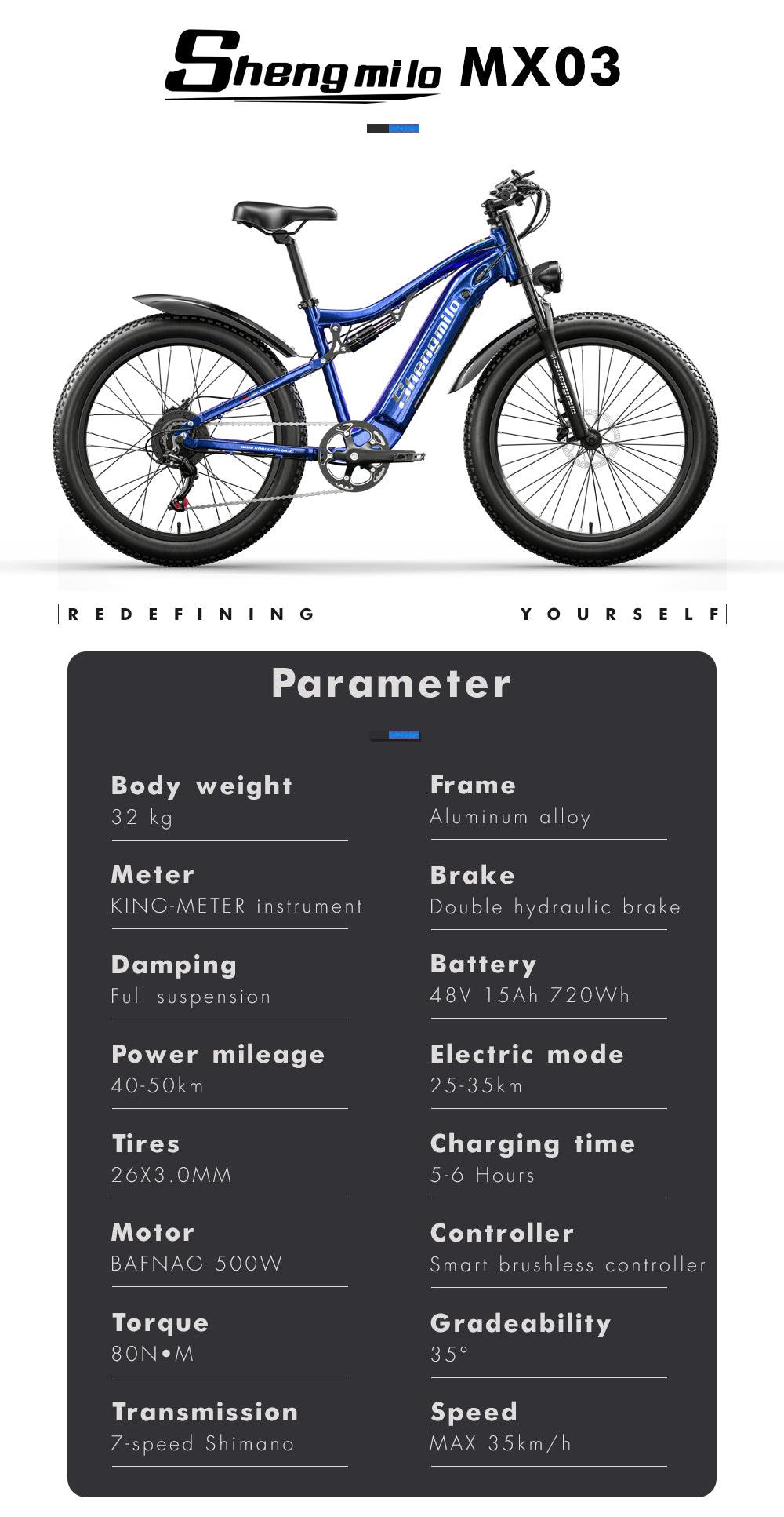 Shengmilo MX03 Upgraded Electric Bike